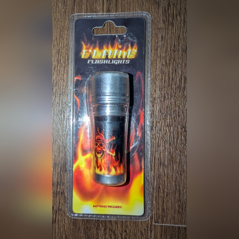 Flame Flashlights Led Skeleton & Flames Brand New Sealed Iron Bridge Tools